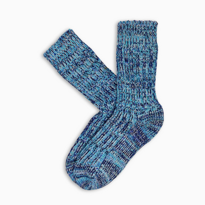 Abstract Socks Blue, Premium Cotton Socks, Detail