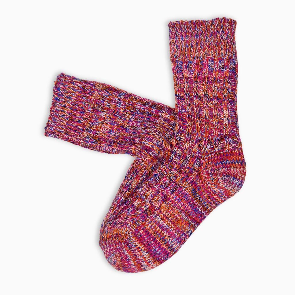 Abstract Socks Red, Premium Cotton Socks, Front