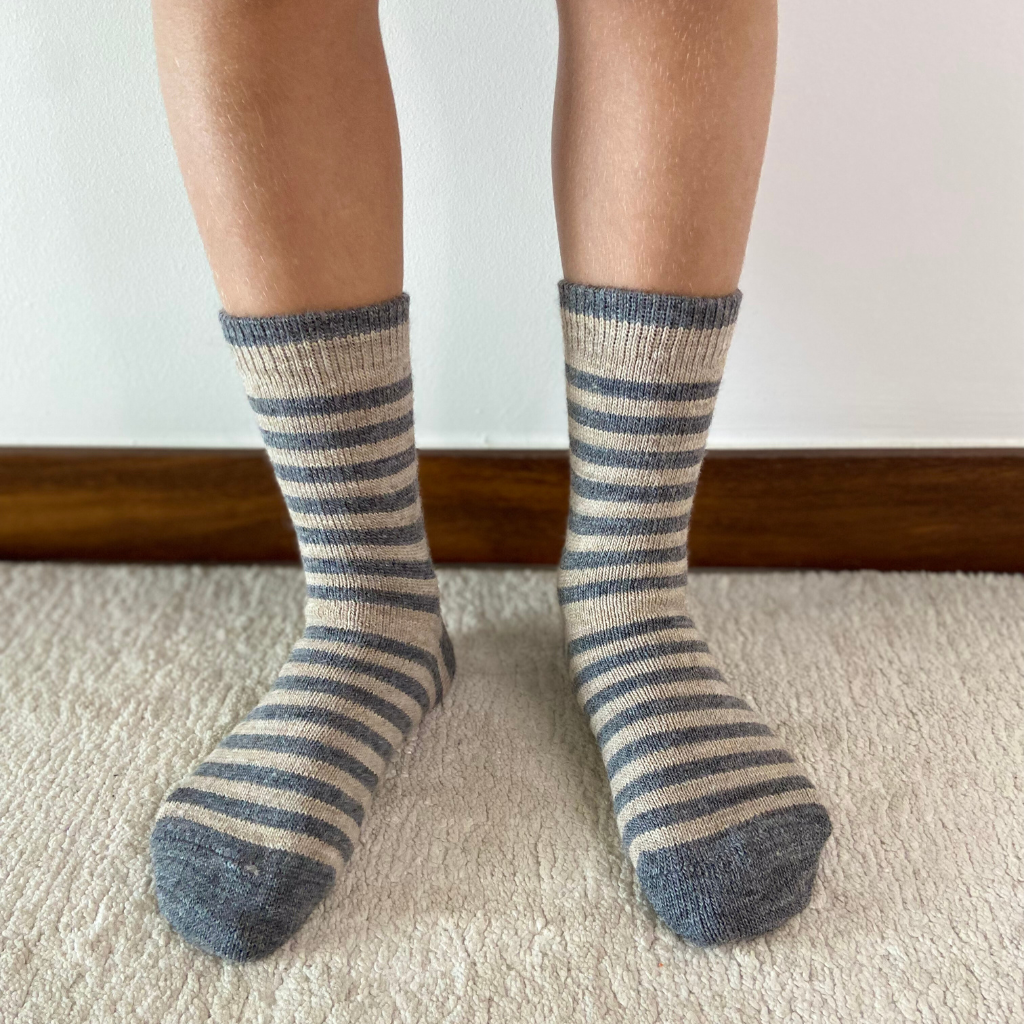 Classic Kids Socks Pack with 4 pairs, Alpaca Wool Socks, Using