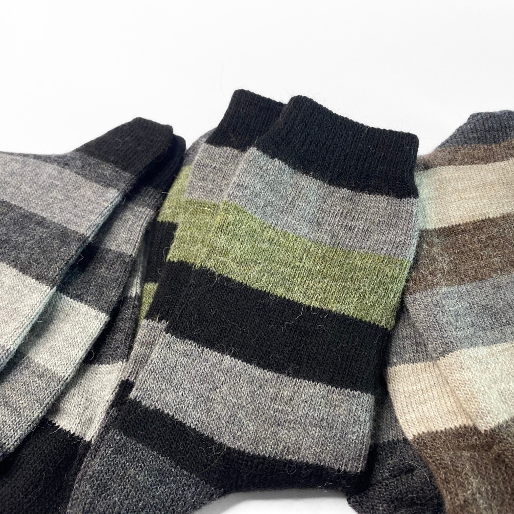 Classic Socks - Pack 3 pairs (Grey/Brown/Green)