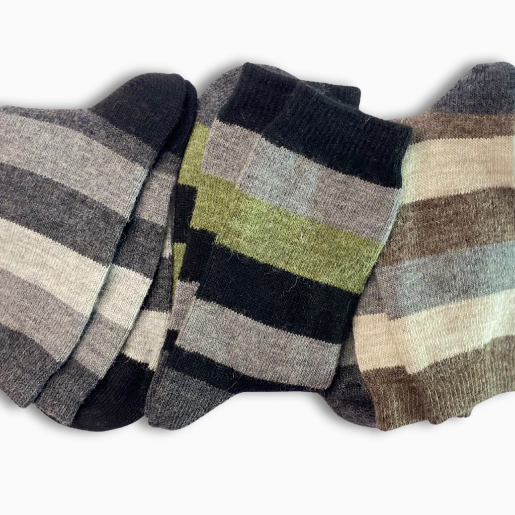 Classic Socks - Pack 3 pairs (Grey/Brown/Green)