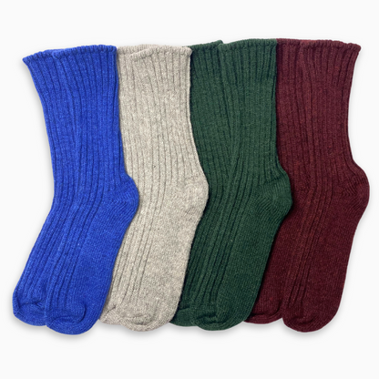 Calcetines Eco Wool Kids - Pack 4 pares (Azul/Gris/Verde/Burdeos)