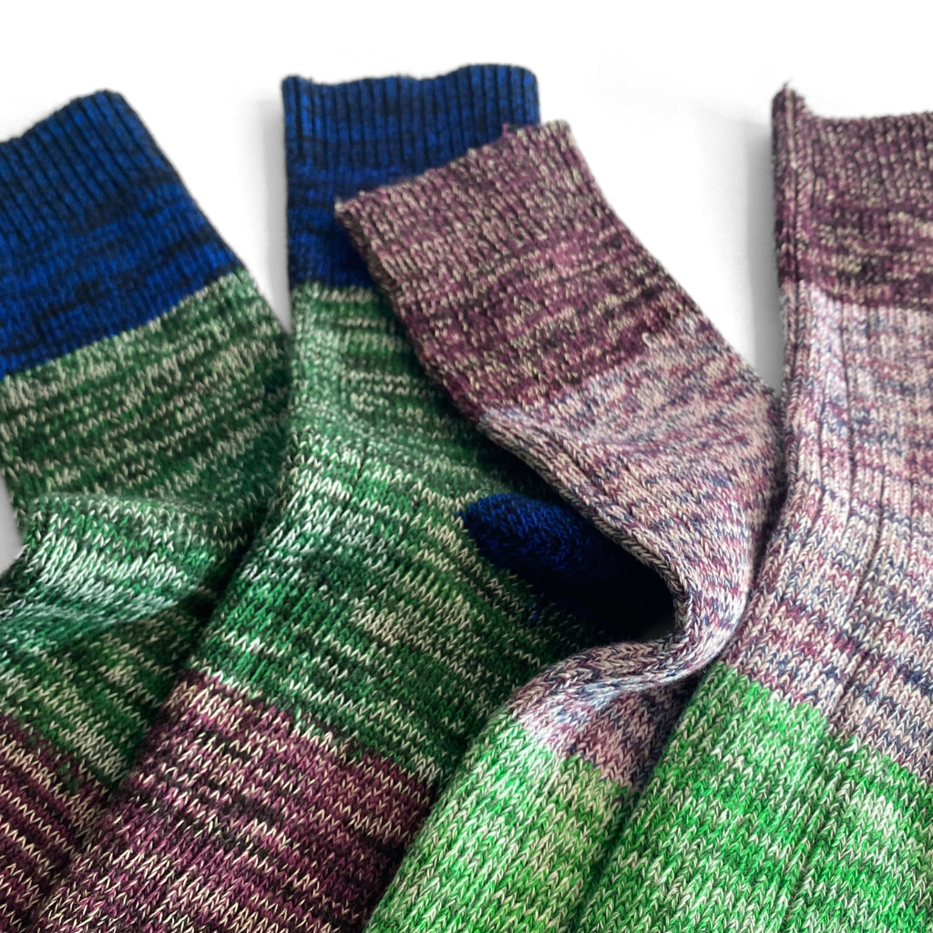 Forest Socks - Pack 2 pairs (Blue/Purple)