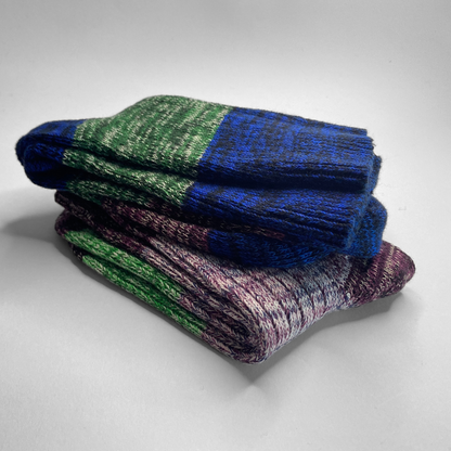 Forest Socks - Pack 2 pairs (Blue/Purple)