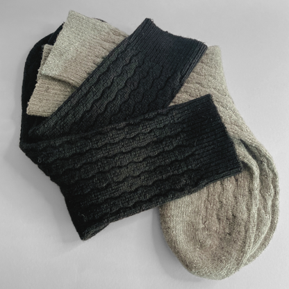 Nature Socks - Pack 2 pairs (Black/Grey)