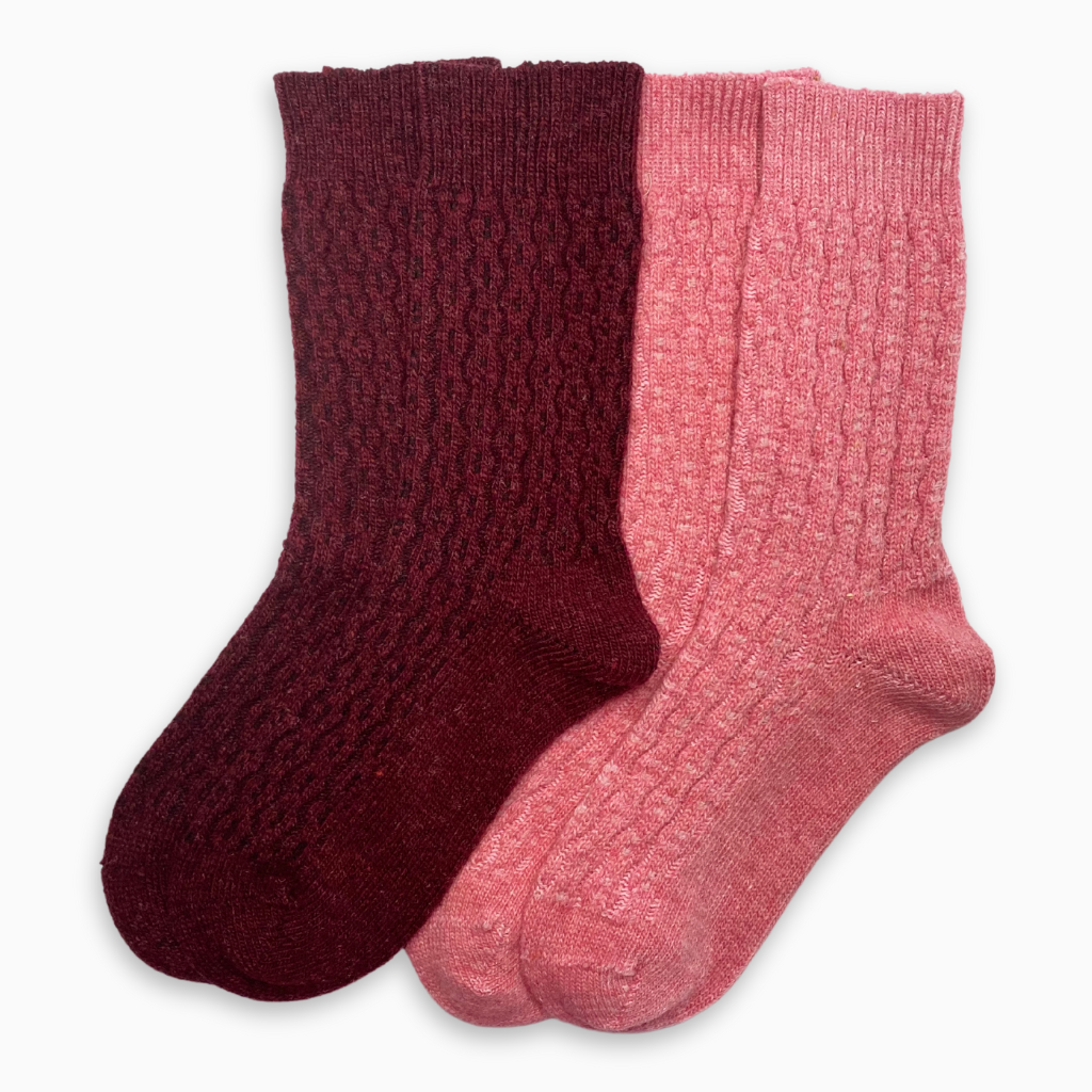 Calcetines Nature - Pack 2 pares (Burdeos/Rosa)