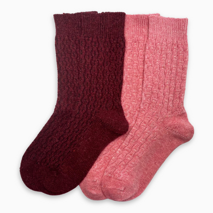 Nature Socks - Pack 2 pairs (Bourdeaux/Pink)