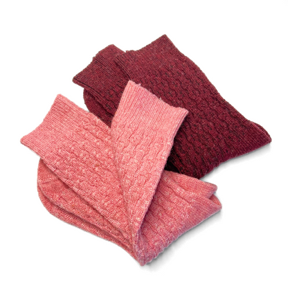 Nature Socks - Pack 2 pairs (Bourdeaux/Pink)