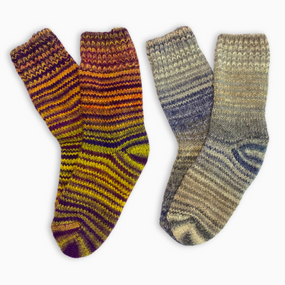 Nostalgia Kids Socks - Pack 2 pairs (Yellow/Beige)